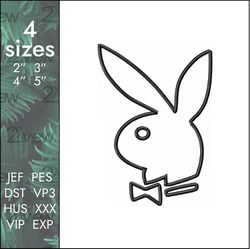 Playboy Embroidery Design, Mens Clothing, 4 Sizes