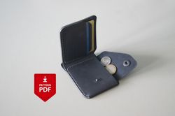 diy digital file pattern/ template leather bifold wallet pdf