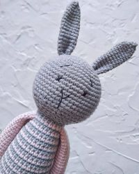 crochet bunny toy, stuffed animal toy, bunny toy, amigurumi toy bunny