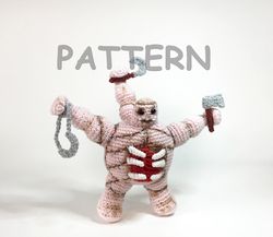 monster toy pdf crochet pattern, horror doll, amigurumi monster pattern