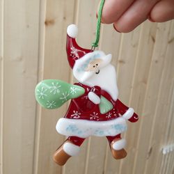 christmas ornaments santa claus - home decor - holiday christmas tree glass decoration