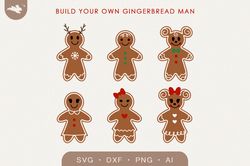 gingerbread men svg, funny christmas svg