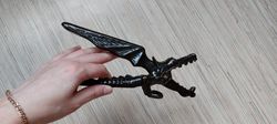 old soviet nutcracker dragon, metal nutcracker, flying dragon