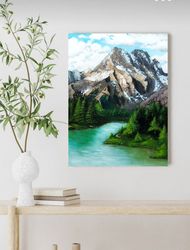 acrylic painting on canvas mountain landscape original handmade painting