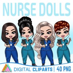 nurse life clipart bundle - rn illustration