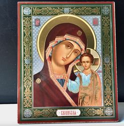 our lady of kazan | inspirational icon decor| size: 5 1/4"x4 1/2"