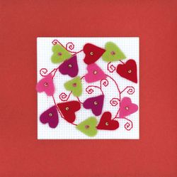 cross stitch kit beginner counted mini embroidery diy set valentine's day greeting card, love, valentine's gift