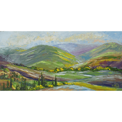 tuscany painting landscape original art italy artwork oil painting canvas art