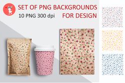 set of png backgrounds for design