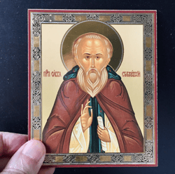 the monk savva storozhevsky | inspirational icon decor| size: 5 1/4"x4 1/2"