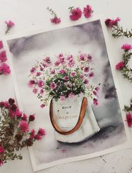 watercolor autumn bouquet painting