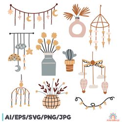 baby mobile nursery decor clipart