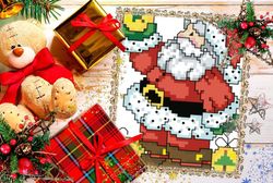 digital - vintage cross stitch pattern - miniature - christmas miniature - pdf