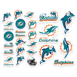 miami dolphins stickers car helmet decals fathead vinyl window wall bumper graphics design logo