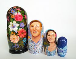 custom portrait dolls, russian doll, matryoshka, family portrait, portrait dolls, nesting doll, stacking doll