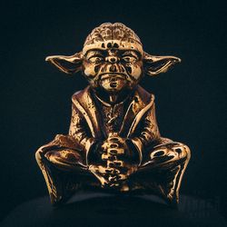 yoda v.2 - knife bead, paracord lanyard bead, key chain bead, edc bead, leather bead - made of bronze