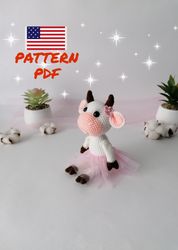 crochet pattern - cow\amigurumi cow pattern - pdf instant download – crochet