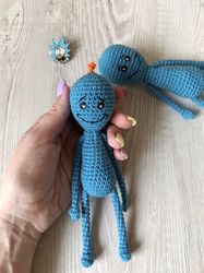 mr. meeseeks pattern mr.meeseeks crochet pattern rick and morty pattern