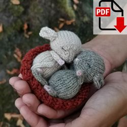 baby mouse knitting pattern. english and russian pdf.