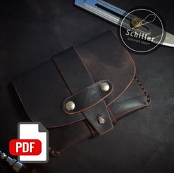 credit card wallet - leather pattern - pdf download - leather craft