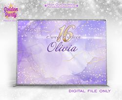 lavender backdrop, sweet sixteen backdrop, violet lilac purple triple glitter backdrop, purple shimmer backdrop