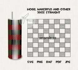 buffalo plaid burst tumbler template svg file stencil  seamless - 100