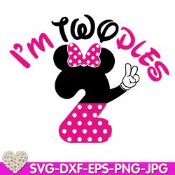 oh toodles, i'm two mouse birthday oh twodles 2nd two birthday digital design cricut svg dxf eps png ipg pdf cut file