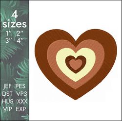 latte love embroidery design, coffee hearts y2k, 4 pes sizes