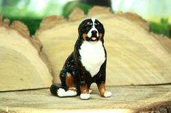 figurine bernese mountain dog , porcelain statuette