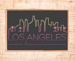 los angeles cross stitch pattern modern cross stitch city usa cross stitch instant download counted cross stitch easy