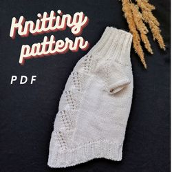 cat sweater knitting pattern pdf pets clothes knitting tutorial pet sweater pattern knitting pattern jumper for cat