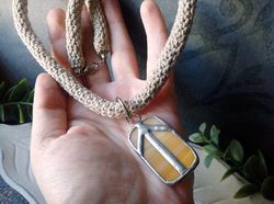 futhark tiwaz stained glass rune - elder futhark druid necklace
