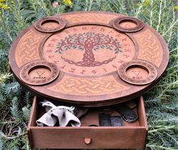 portable altar for norse rituals and divination. viking travel altar box. norse witchcraft mini altar with runes