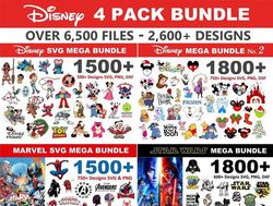 disney bundle svg, 12,500 files disney svg eps png, for cricut, silhouette, digital, file cut