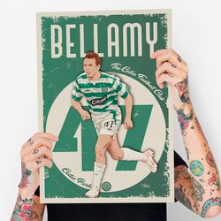 poster craig bellamy | celtic fc | digital download | football decor | print