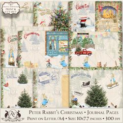 peter rabbit christmas junk journal pages printable avadpr5s