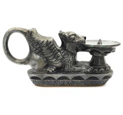 vintage ussr handheld candlestick griffin candle holder 1970s