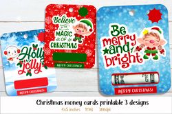 christmas money card png christmas elf money holder design