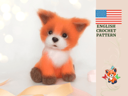 crochet fox amigurumi pattern in english pdf - interior realistic furry animals crochet tutorial