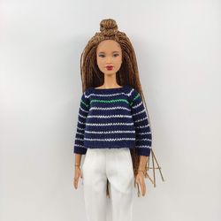 barbie doll clothes blue sweater