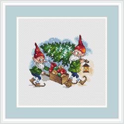 gnomes cross stitch pattern christmas cross stitch pattern lantern cross stitch pattern christmas tree cross stitch