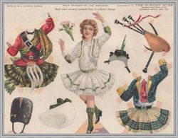 digital - vintage paper doll - paper doll national scotch dance - pdf