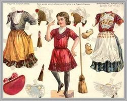 digital - vintage paper doll - paper doll national dutch dance - pdf