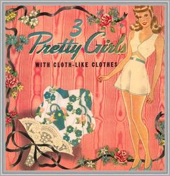 digital - vintage paper doll - 3 paper doll beautiful girls - pdf