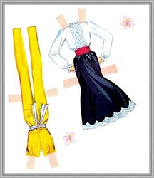 digital - vintage paper doll - paper doll barbie - pdf