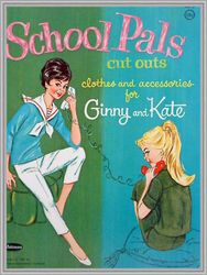 digital - vintage paper doll - paper doll school pals - pdf