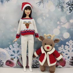 barbie doll clothes rudolph sweater