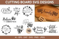 cutting board svg for cricut glowforge kitchen quote svg dxf