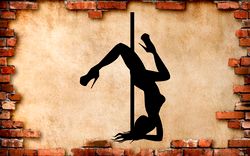 girl stripper on pole sticker wall sticker vinyl decal mural art decor