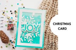 christmas joy card svg for cricut snowflake layered card svg